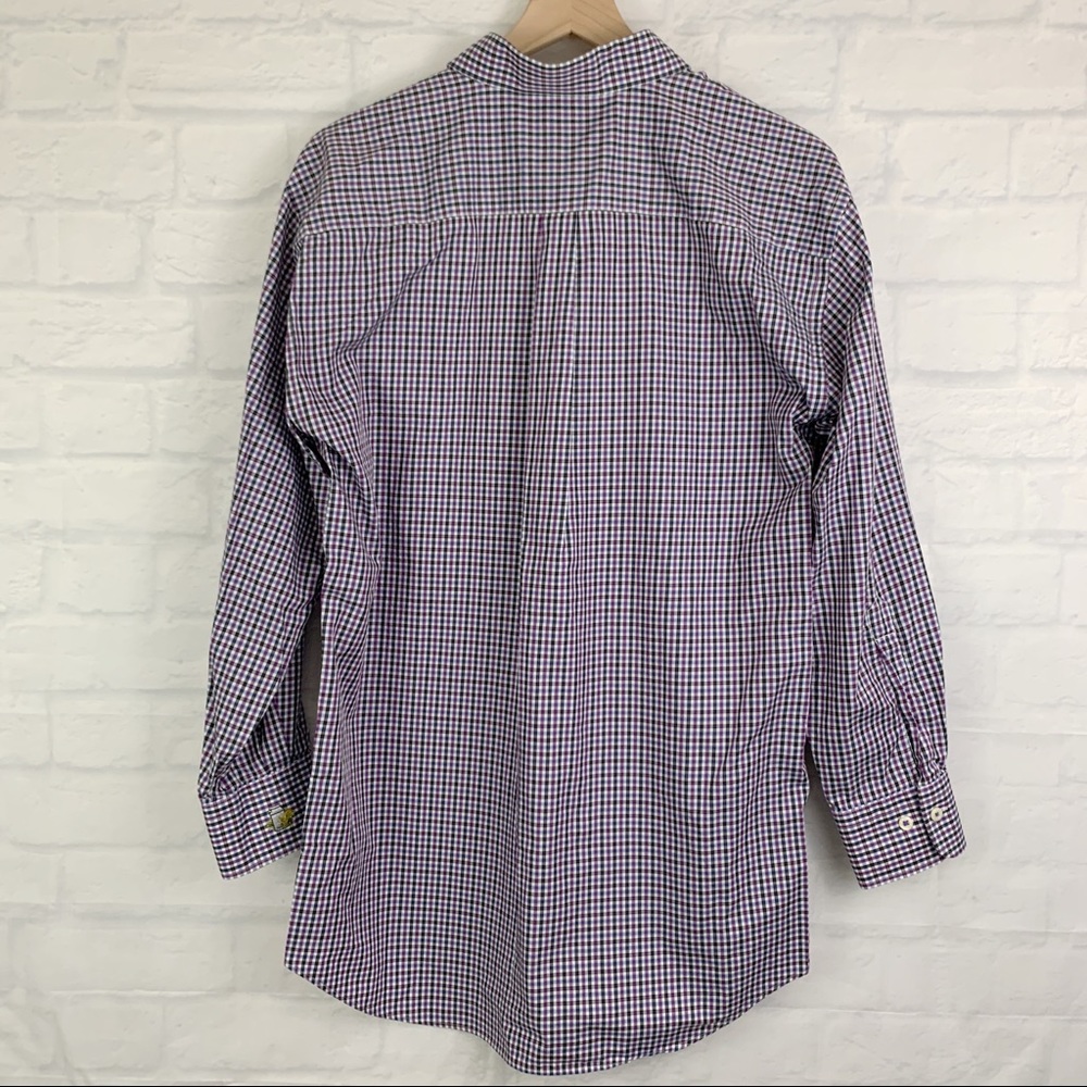 Peter Millar Checked Button Down Size L - image 5